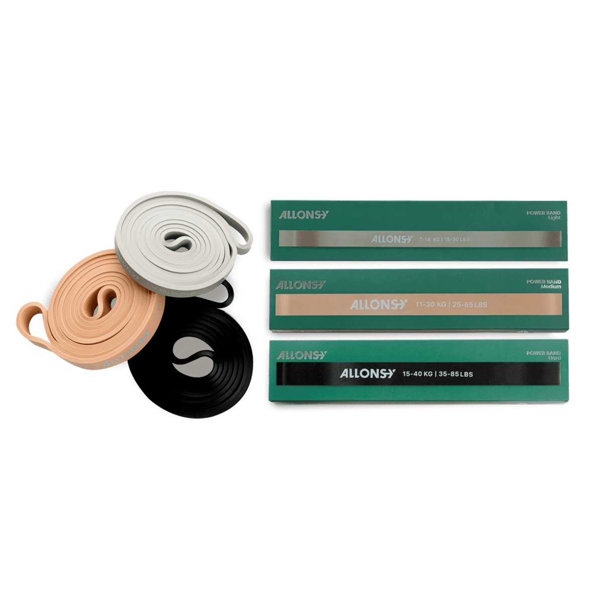 Power Band Træningselastik Naturgummi 3Pack - Allons-Y